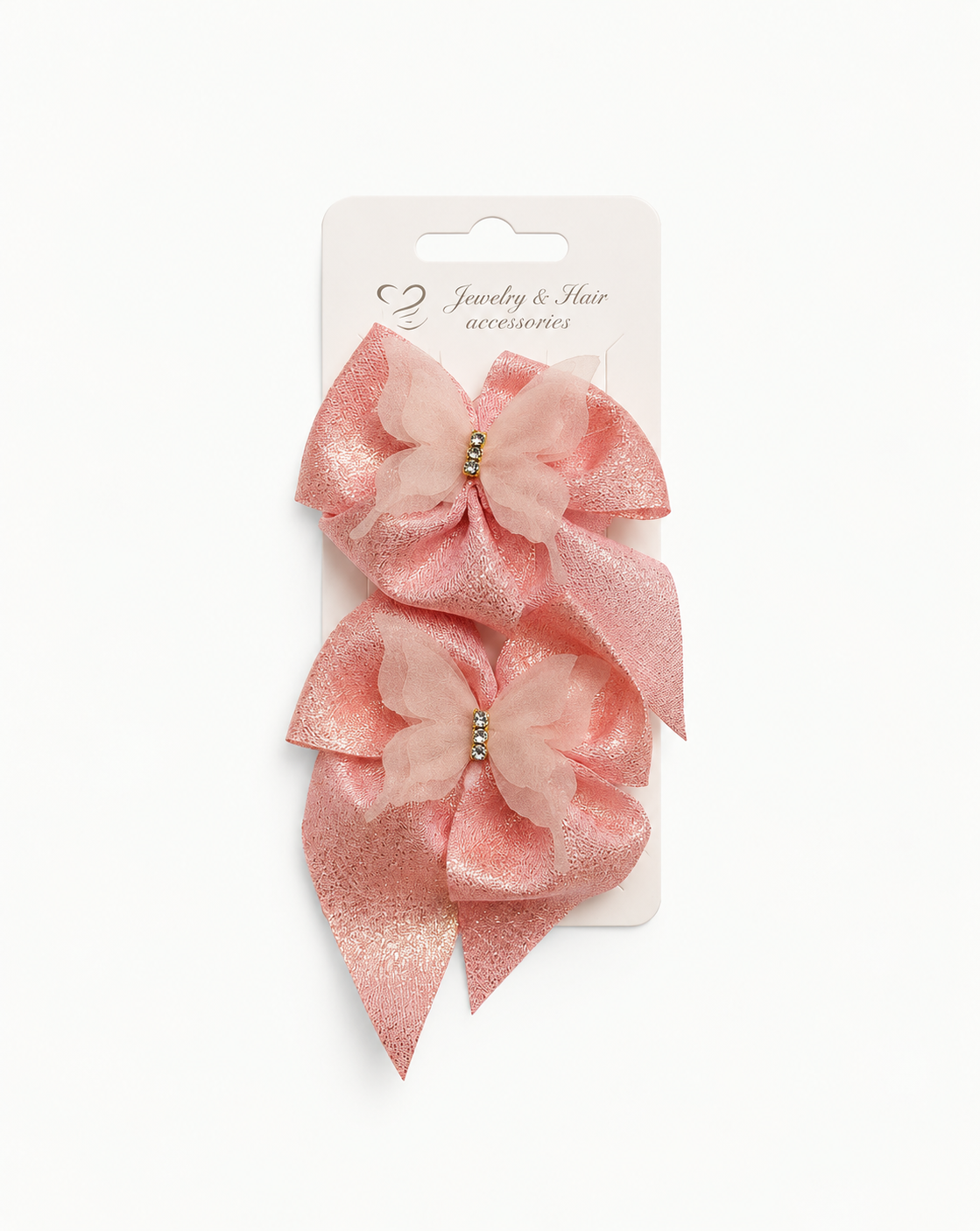Peach ButterFly Hair Pin 2Pcs