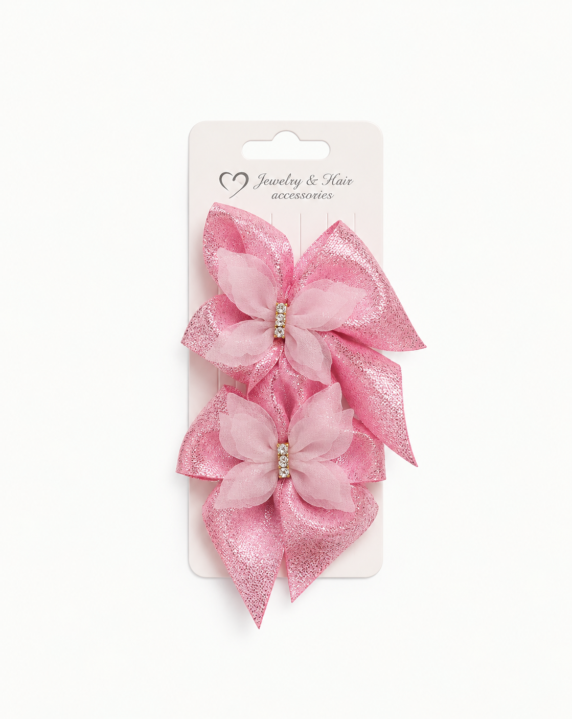Pink ButterFly Hair Pin 2Pcs