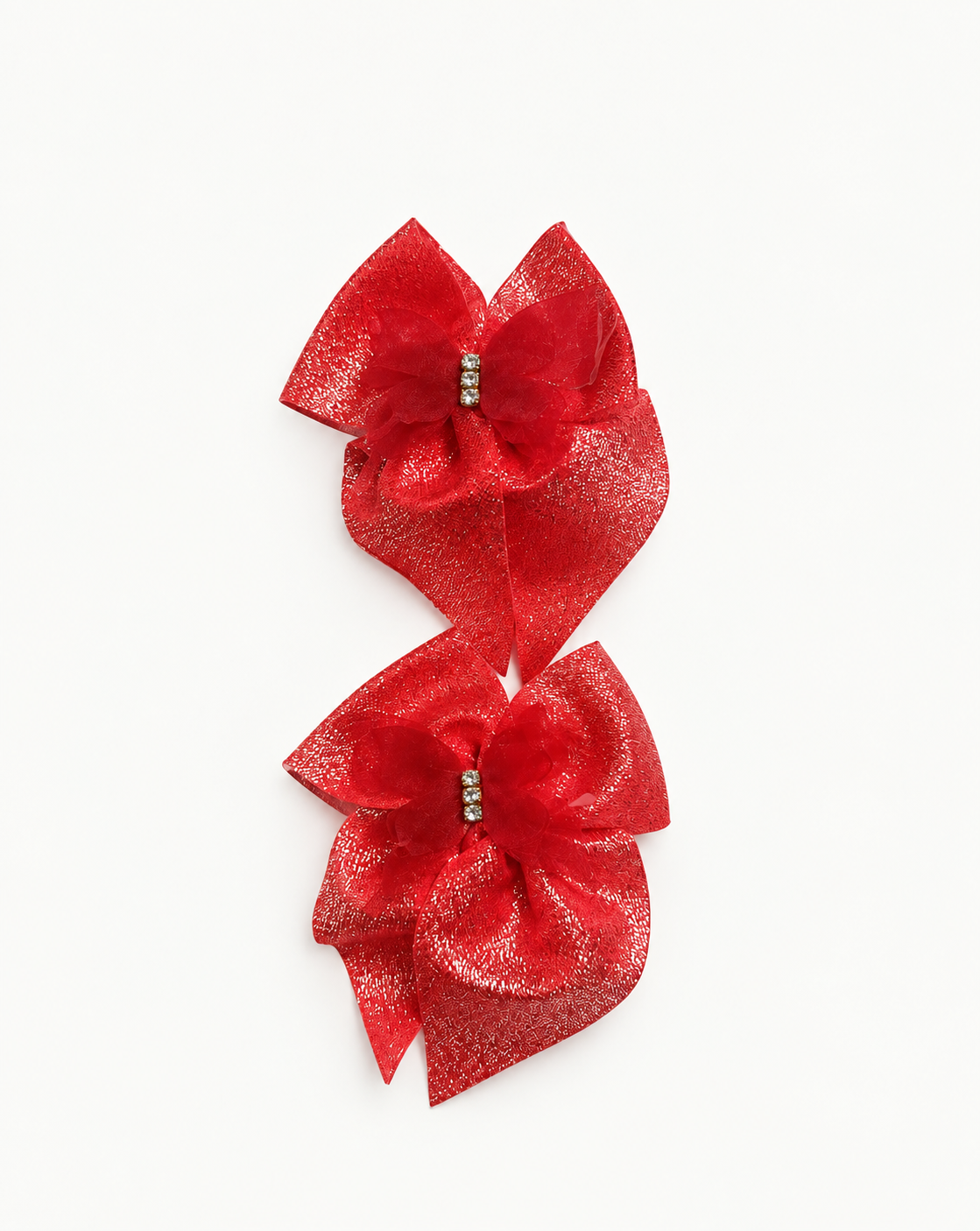 Red ButterFly Hair Pin 2Pcs
