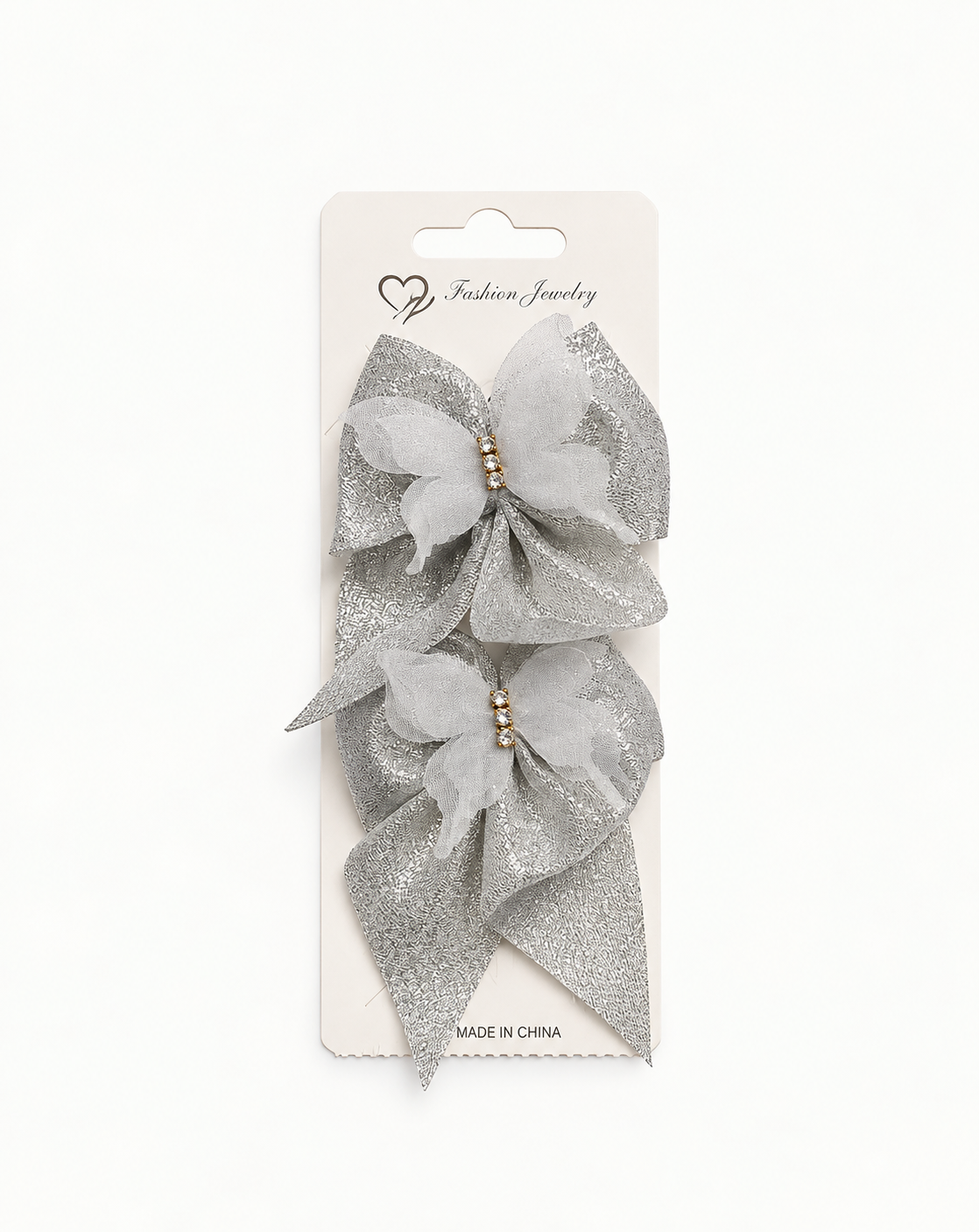 White ButterFly Hair Pin 2Pcs