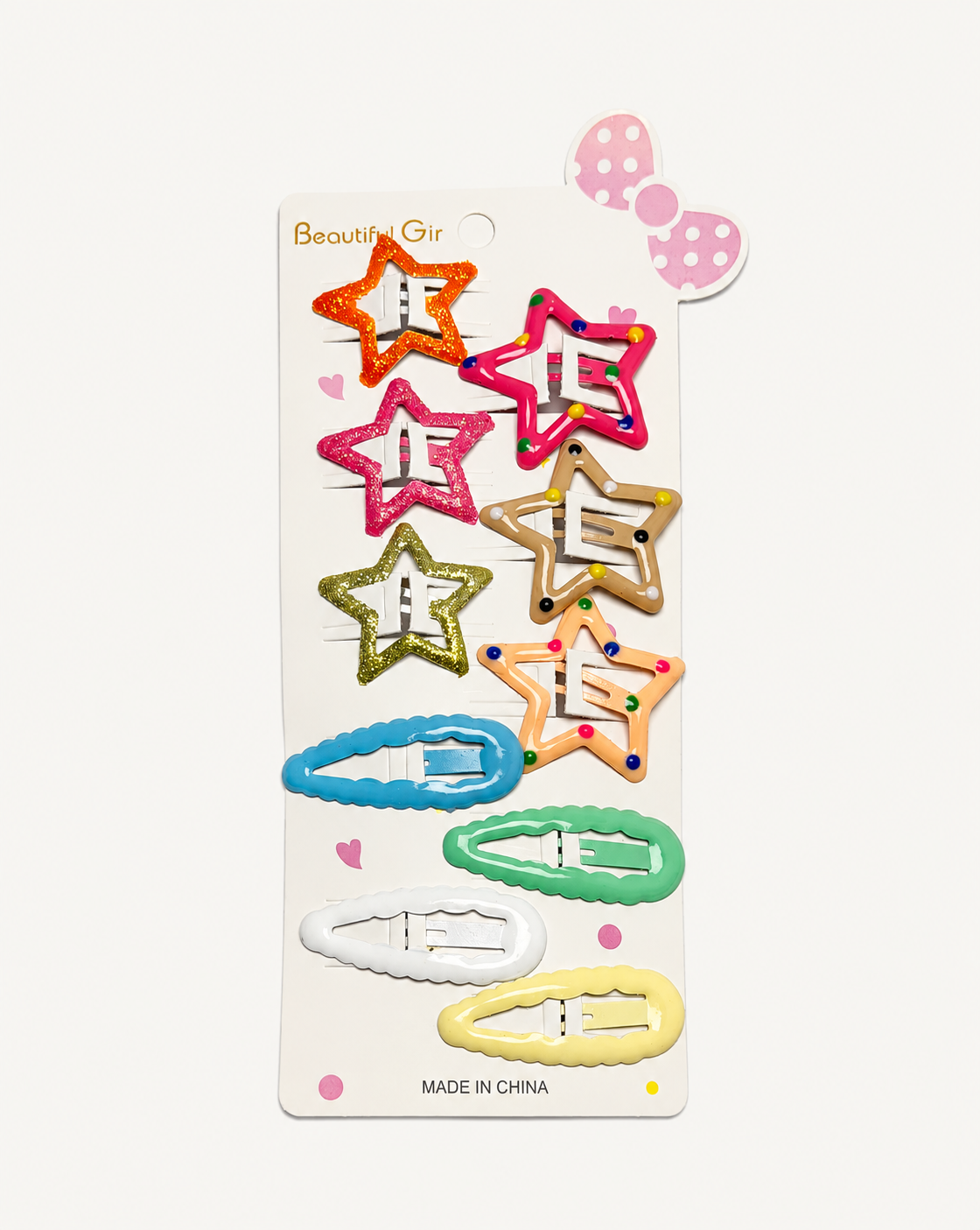 Star hair clip 10 pieces pack