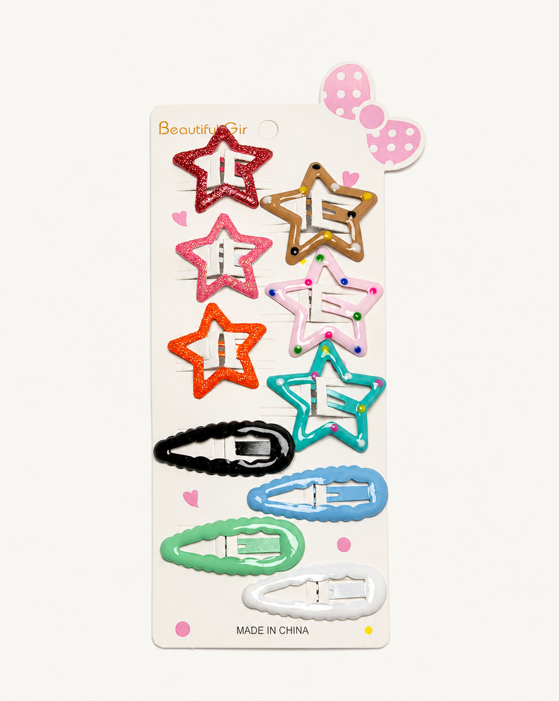 Star hair clip 10 pieces pack