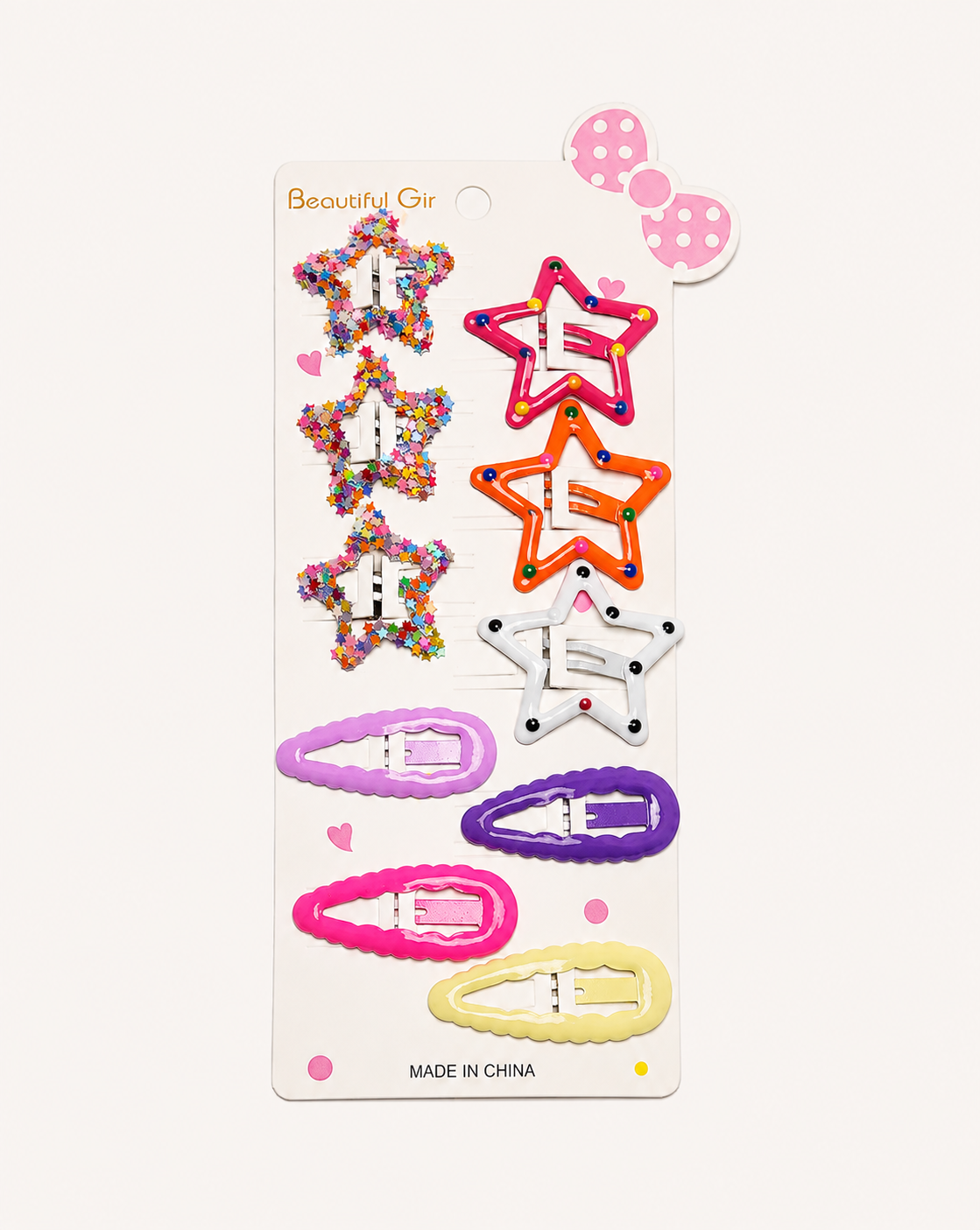 Star hair clip 10 pieces pack