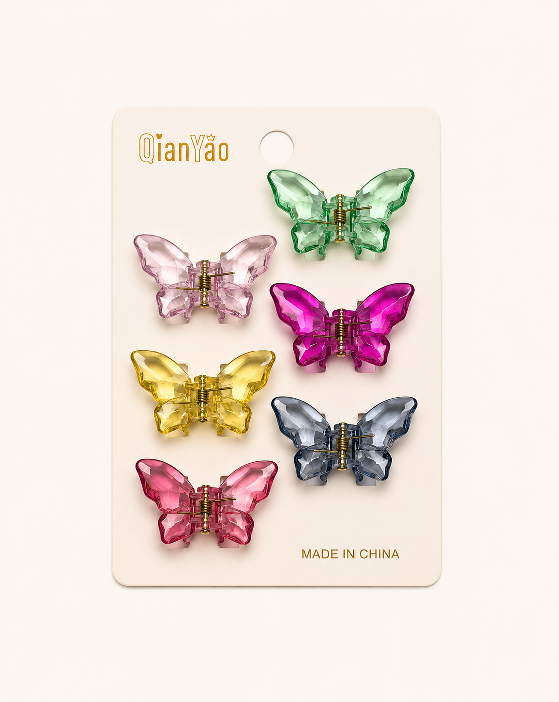 Butterfly Hair Clip 6pcs (Small)