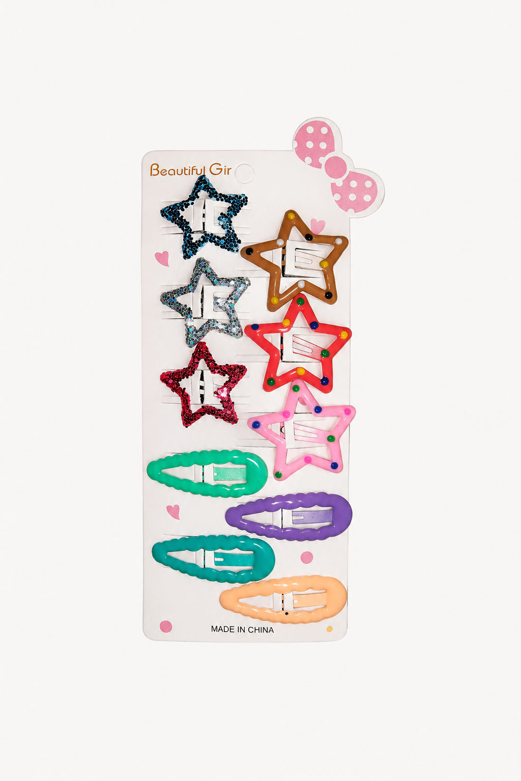Star hair clip 10 pieces pack