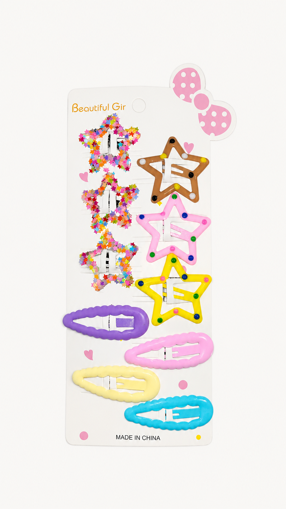 Star hair clip 10 pieces pack