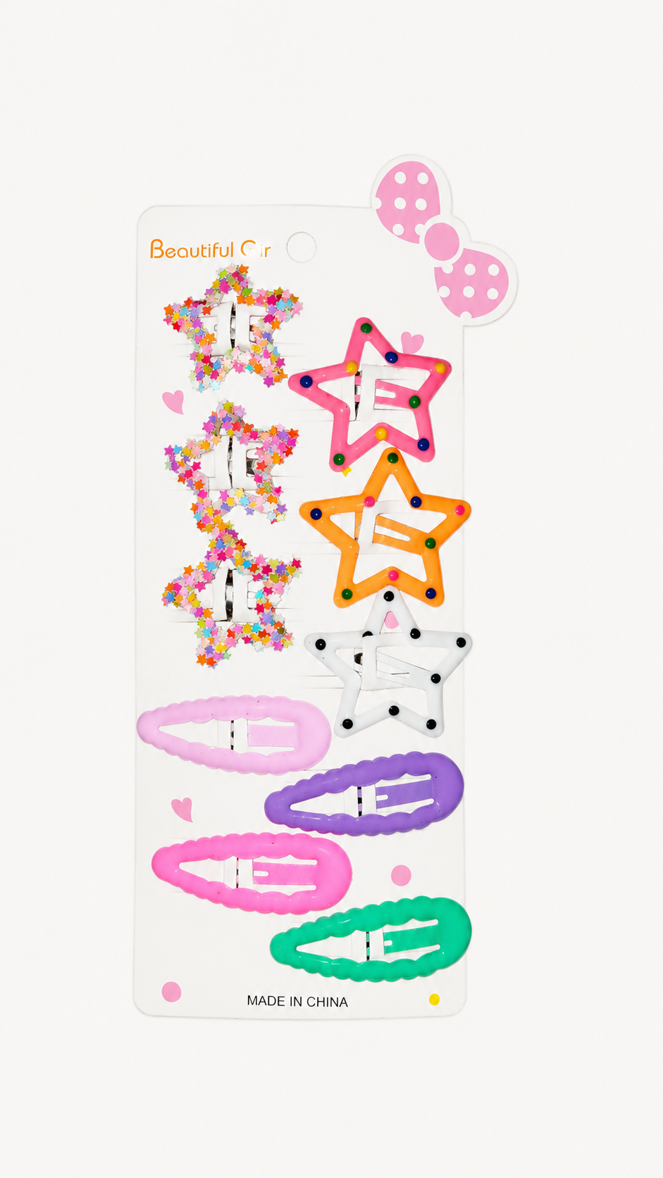 Star hair clip 10 pieces pack