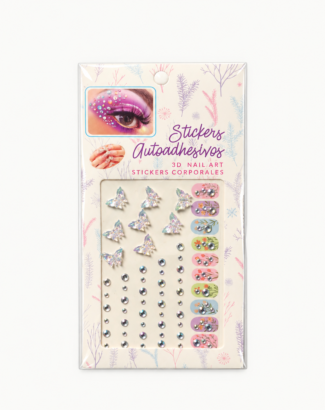 3D Hair & Nail Art Stickers Beads