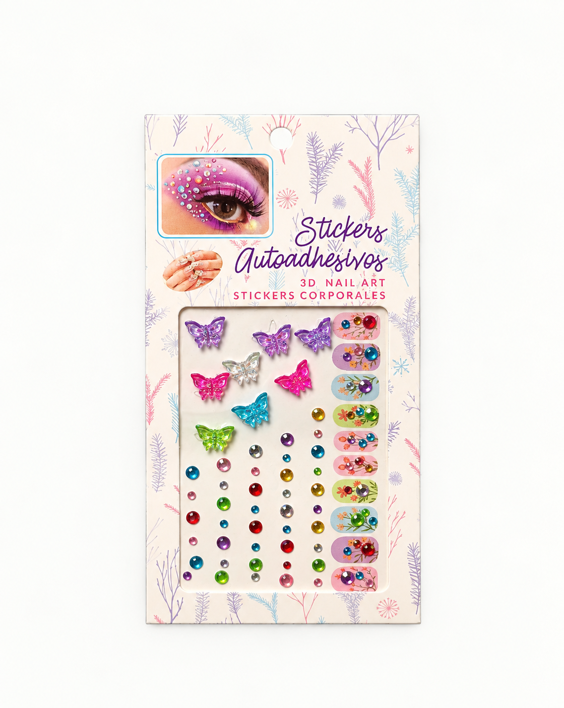 3D Hair & Nail Art Stickers Beads