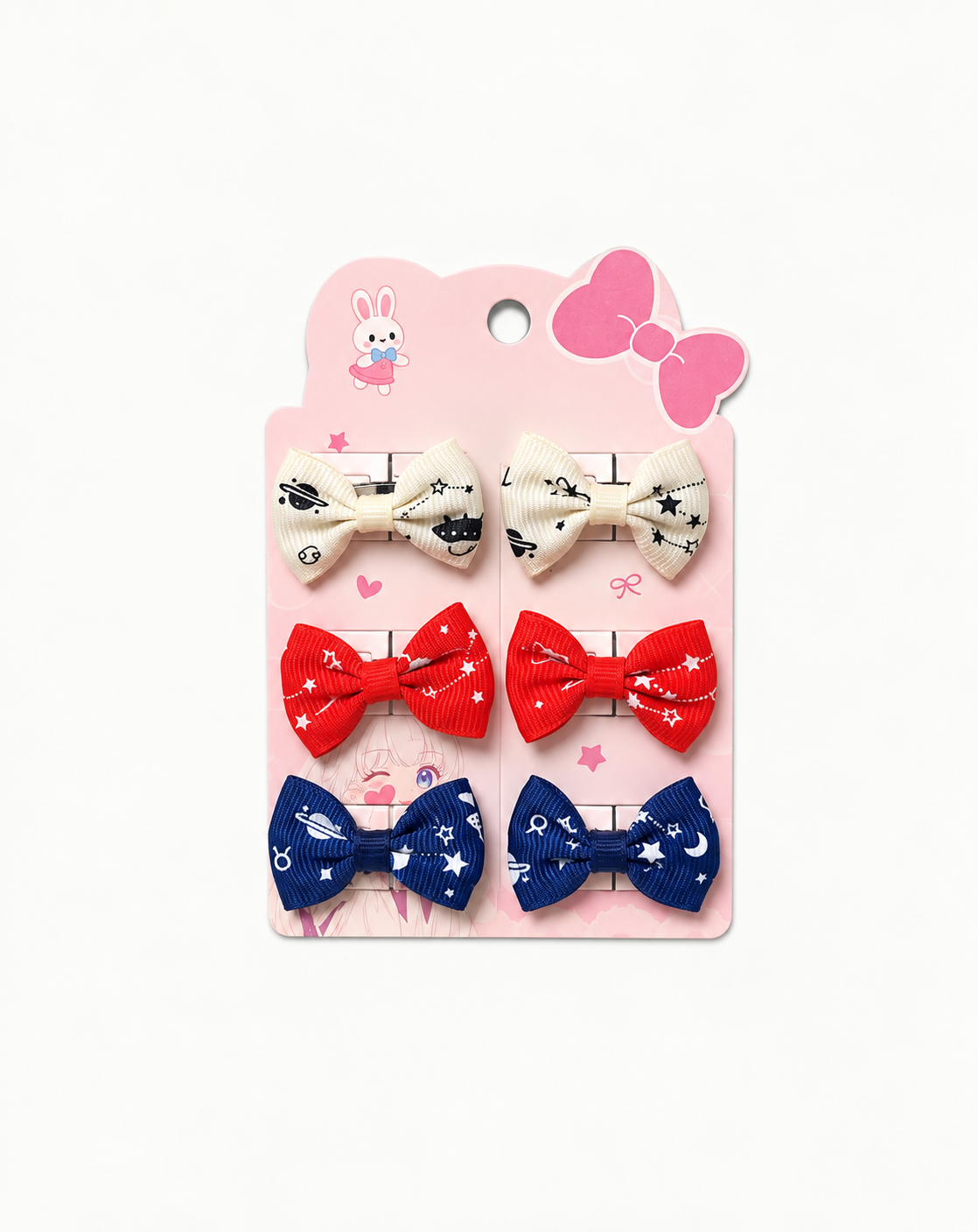 Bow Hair Pins 6Pcs