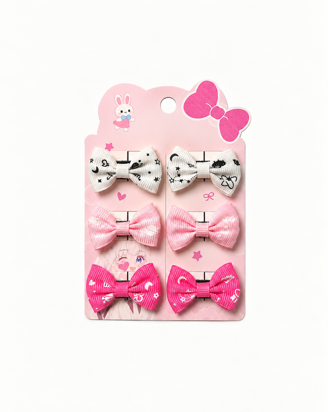 Bow Hair Pins 6Pcs