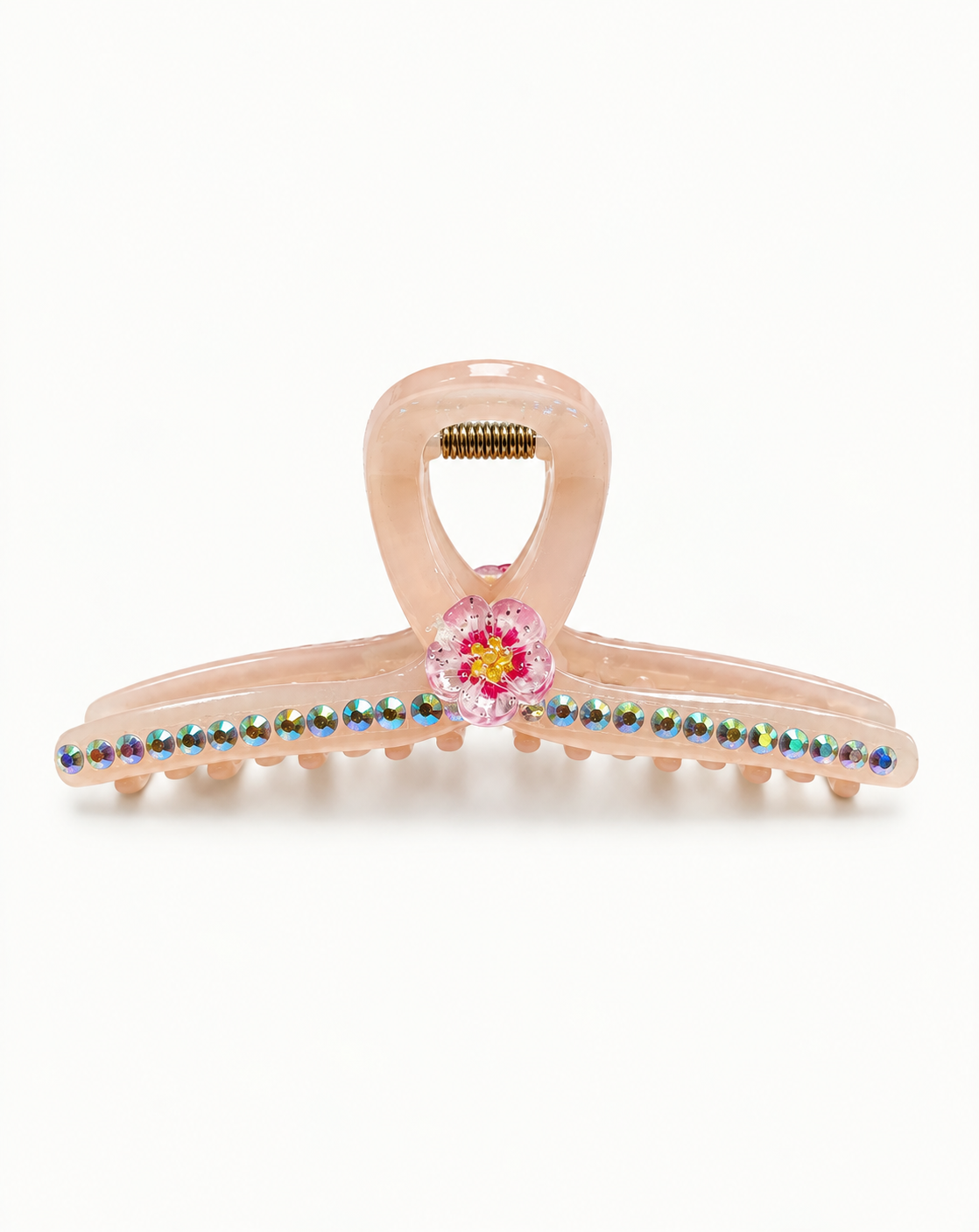 Pink Flower Fancy Hair Claw Clip.