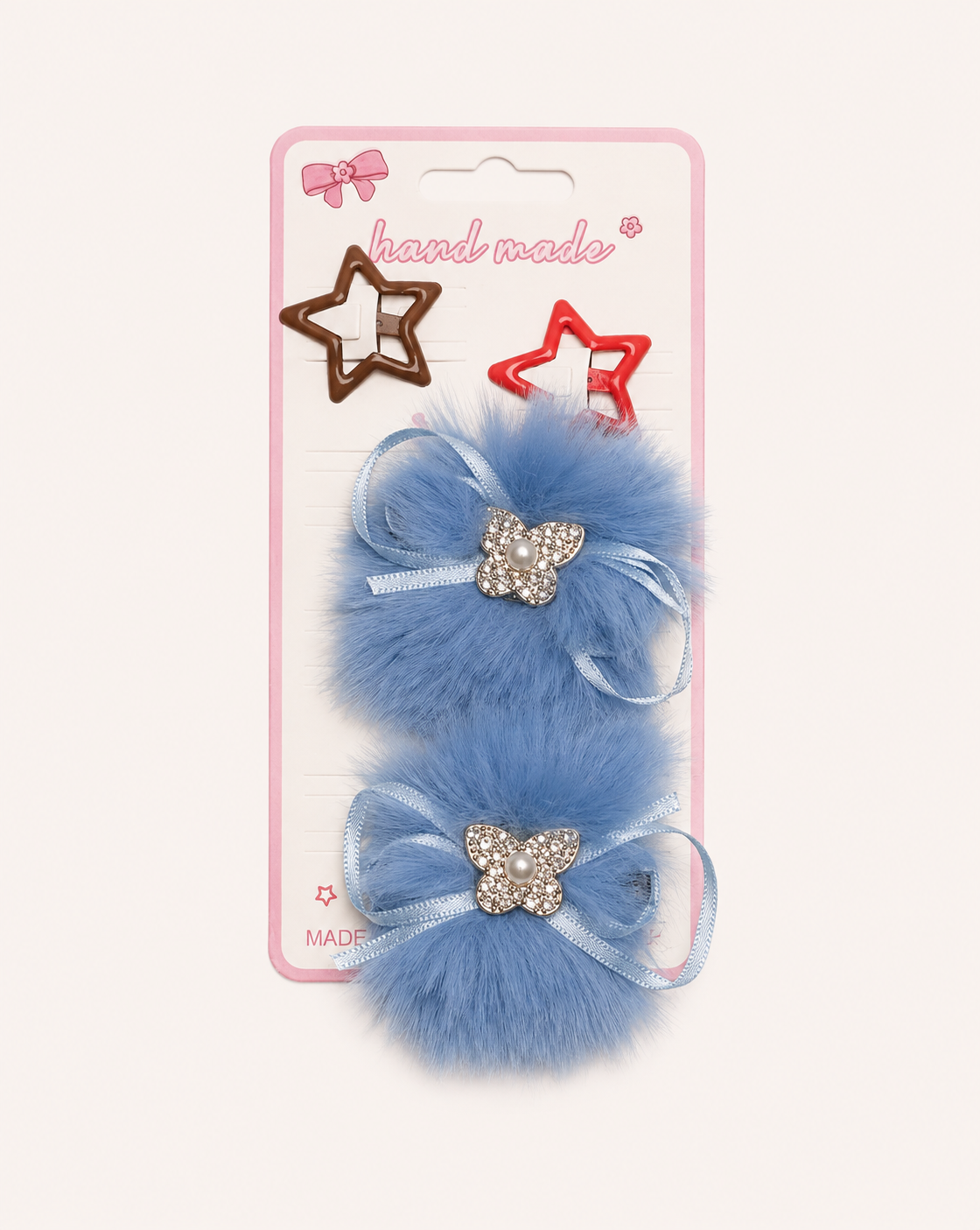 Fluffy Hair Pin 2 pcs