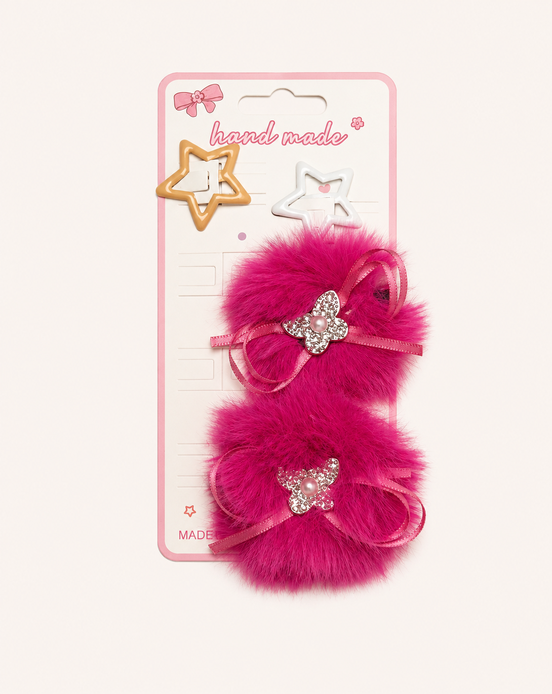 Fluffy Hair Pin 2 pcs