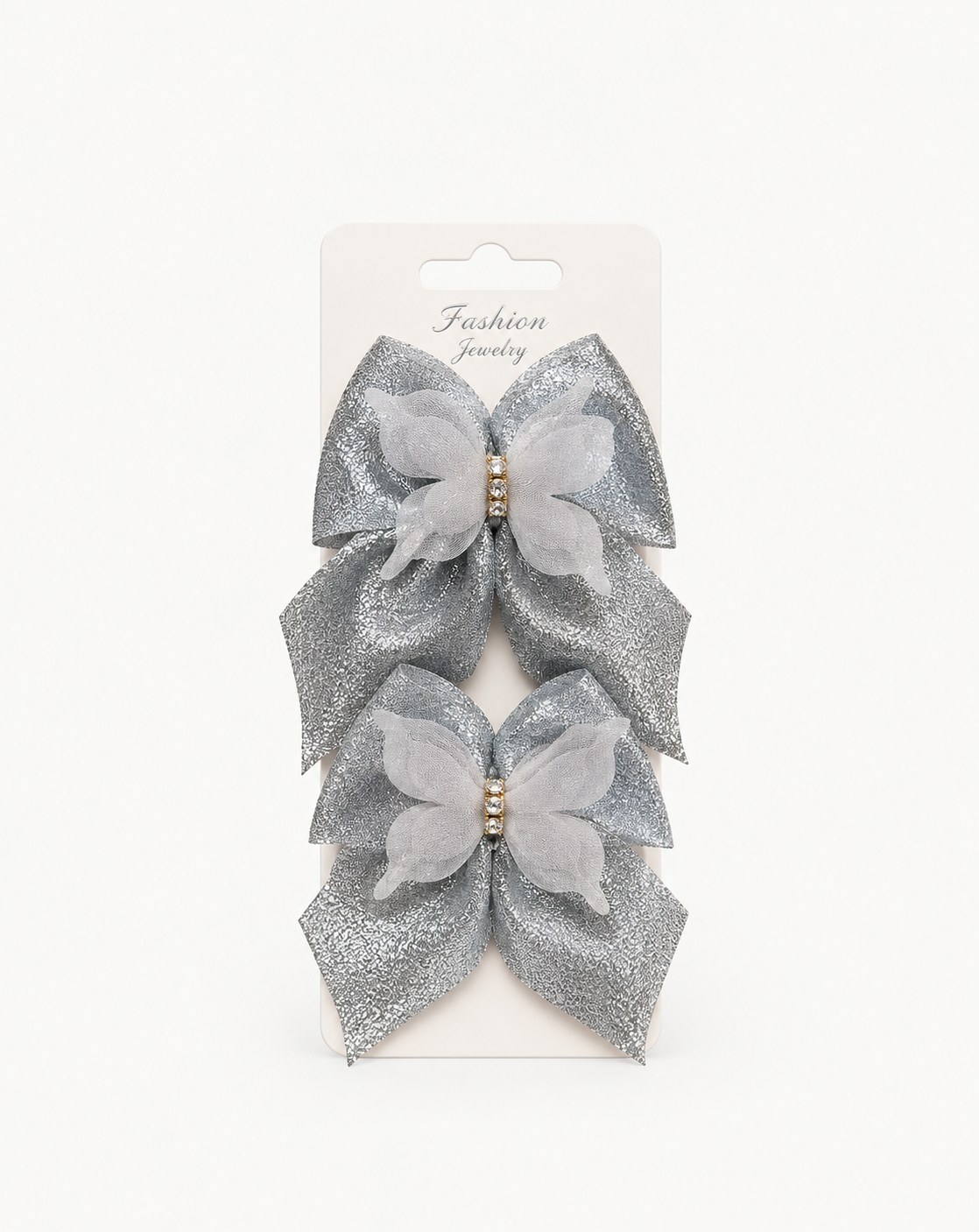 Gray ButterFly Hair Pin 2Pcs