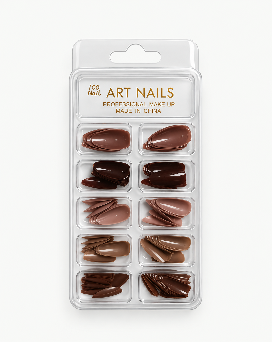 Elegant Brown Shades Nail Art Set