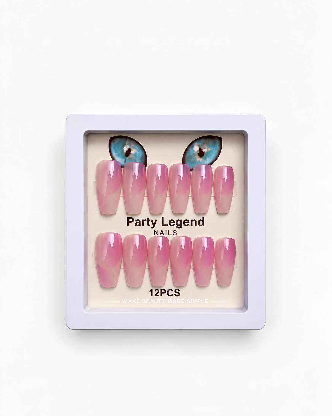 Party Legend Hot Pink Gloss Nails – 12 Pieces