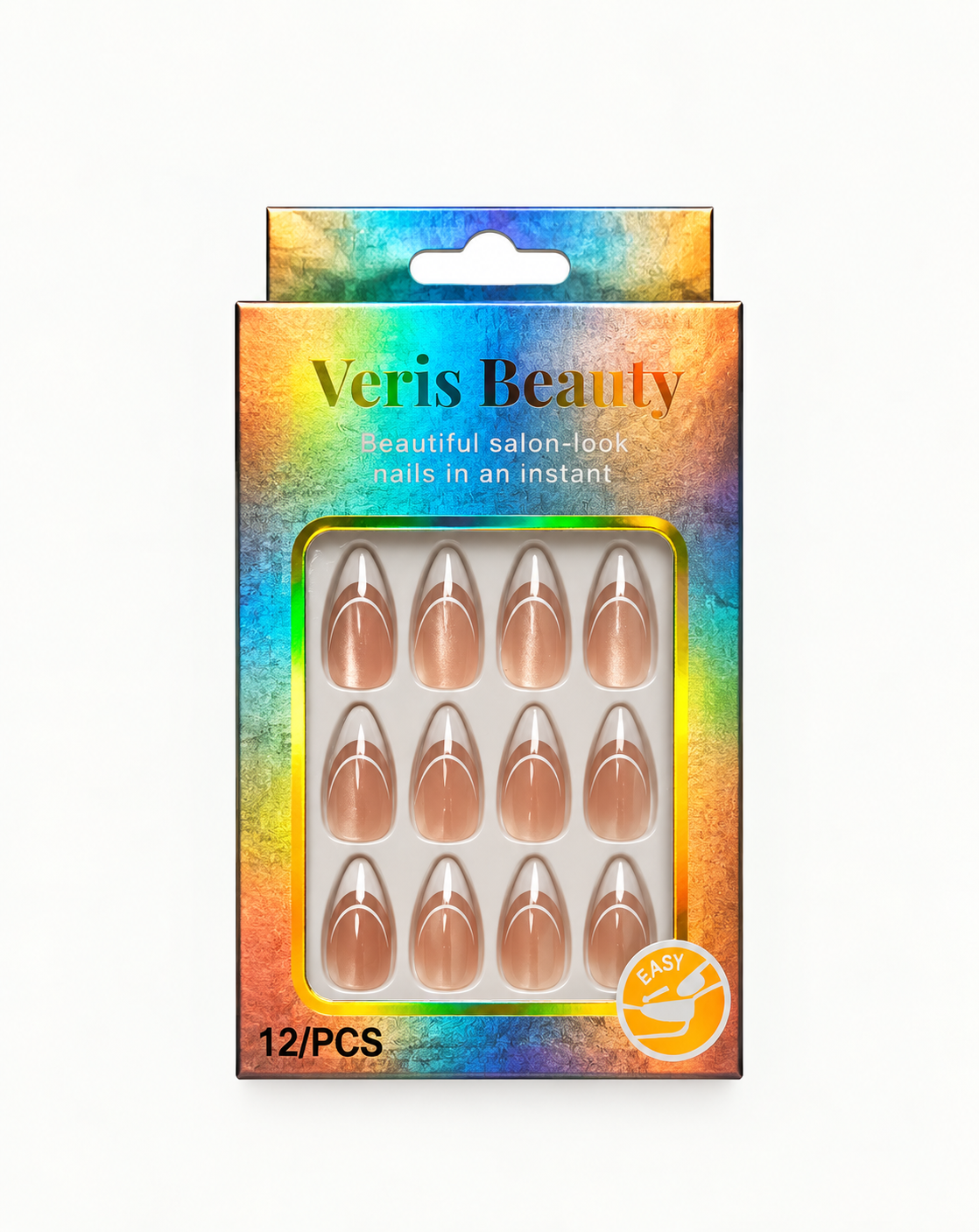 Glossy Nude Press-On Nails – 12 Pieces