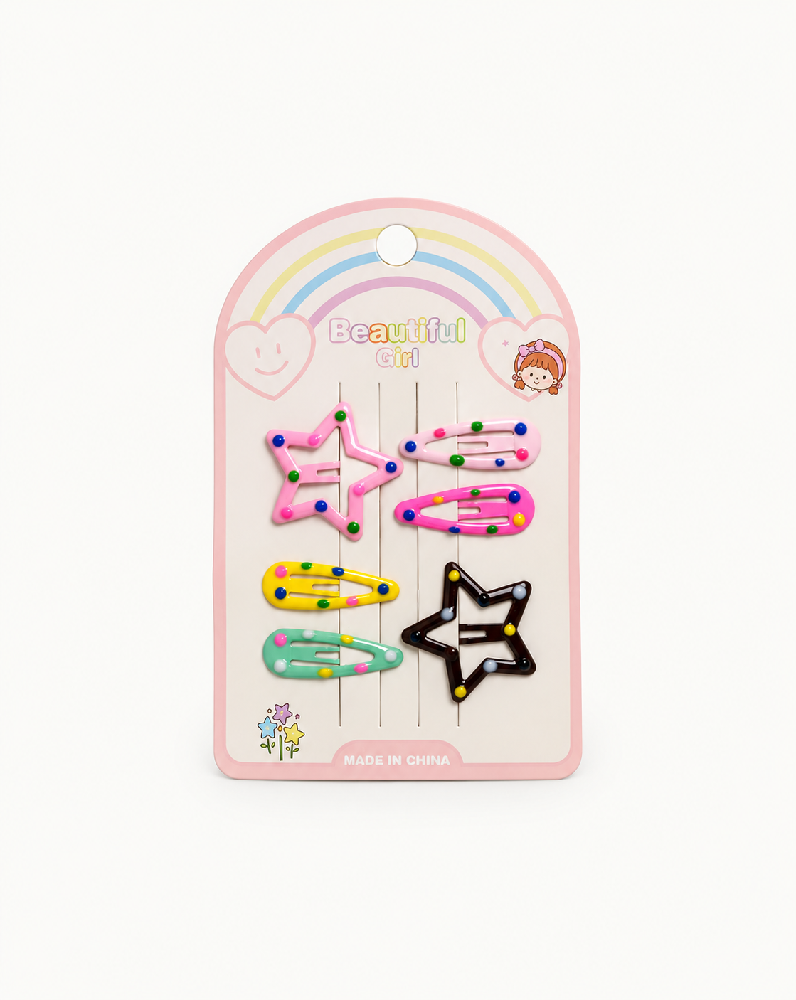Multi Colour Hair Pins 6Pcs