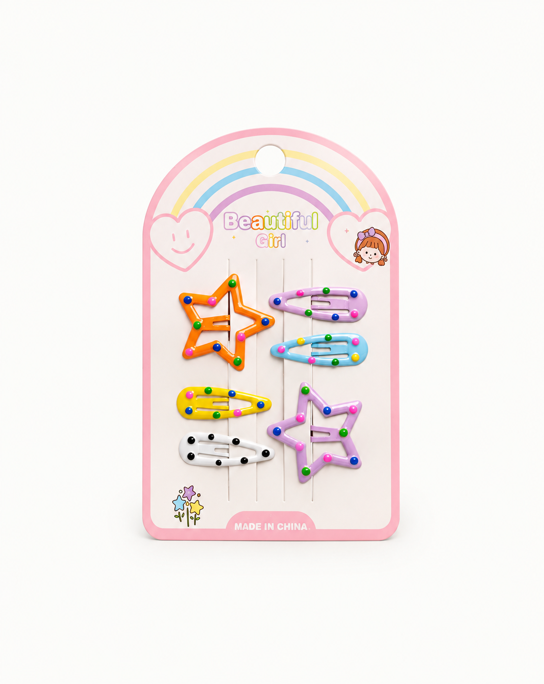 Multi Colour Hair Pins 6Pcs
