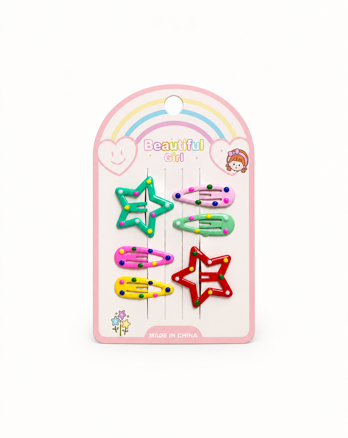 Multi Colour Hair Pins 6Pcs