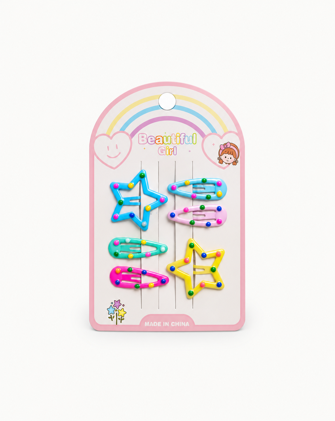 Multi Colour Hair Pins 6Pcs