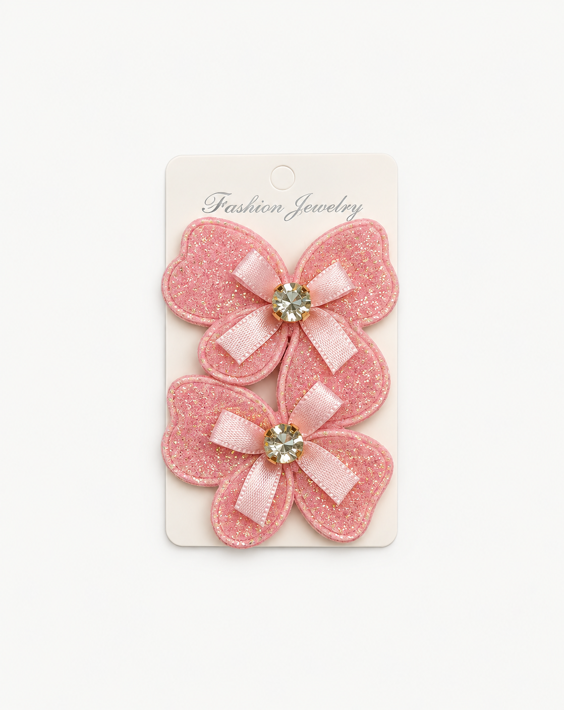 Pink Butterfly Hair Pin 2pcs